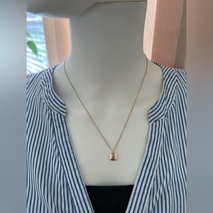 Elegant Dainty Gold Necklace - 24k Gold-Plated Brass and Zircon Pendant Necklace